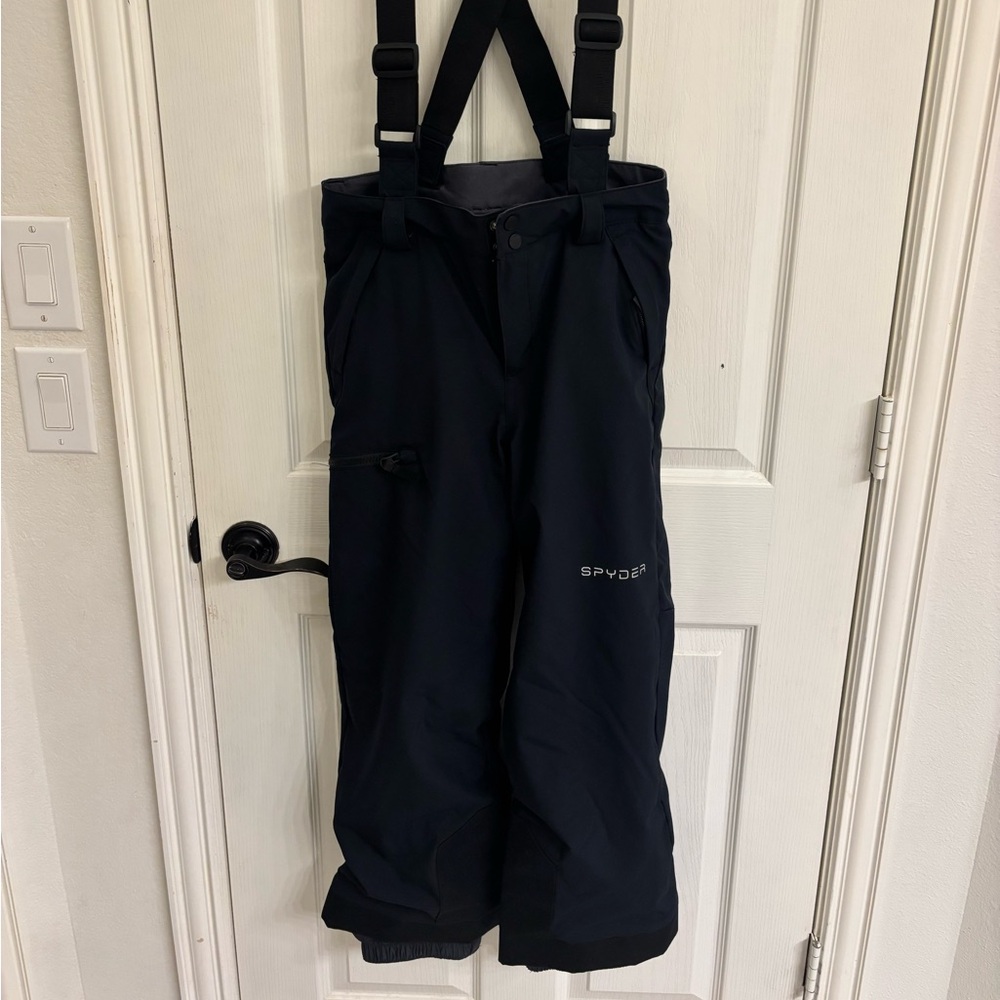 Spyder Black Kids Ski Pants with Adjustable Suspenders